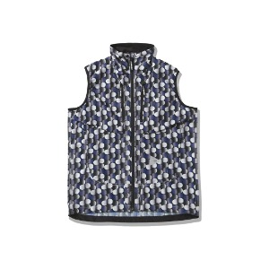 앤드원더 printed raschel rip vest  (BLUE MIX)
