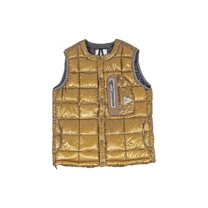 앤드원더 diamond stitch down vest (CAMEL)